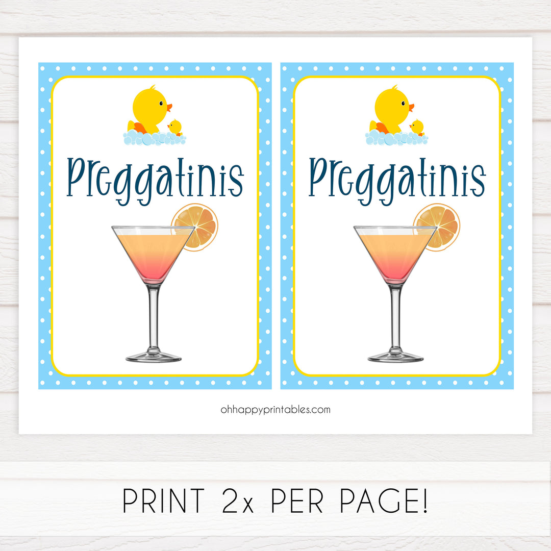 rubber ducky baby signs, preggatinis baby signs, printable baby signs, baby decor, fun baby decor, rubber ducky