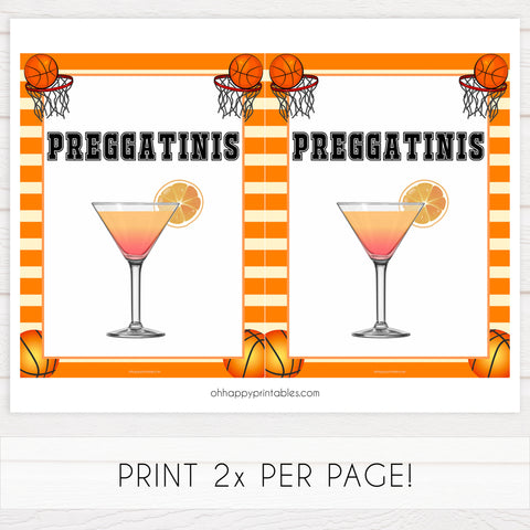 preggatinis baby sign, Basketball baby decor, printable baby table signs, printable baby decor, Basketball table signs, fun baby signs, Basketball fun baby table signs