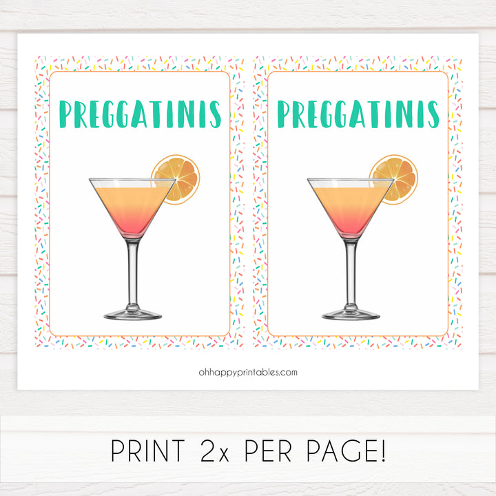 preggatinis baby table signs, Baby sprinkle baby decor, printable baby table signs, printable baby decor, baby sprinkle table signs, fun baby signs, baby sprinkle fun baby table signs