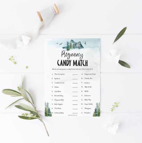 pregnancy candy match game, Printable baby shower games, adventure awaits baby games, baby shower games, fun baby shower ideas, top baby shower ideas, adventure awaits baby shower, baby shower games, fun adventure baby shower ideas