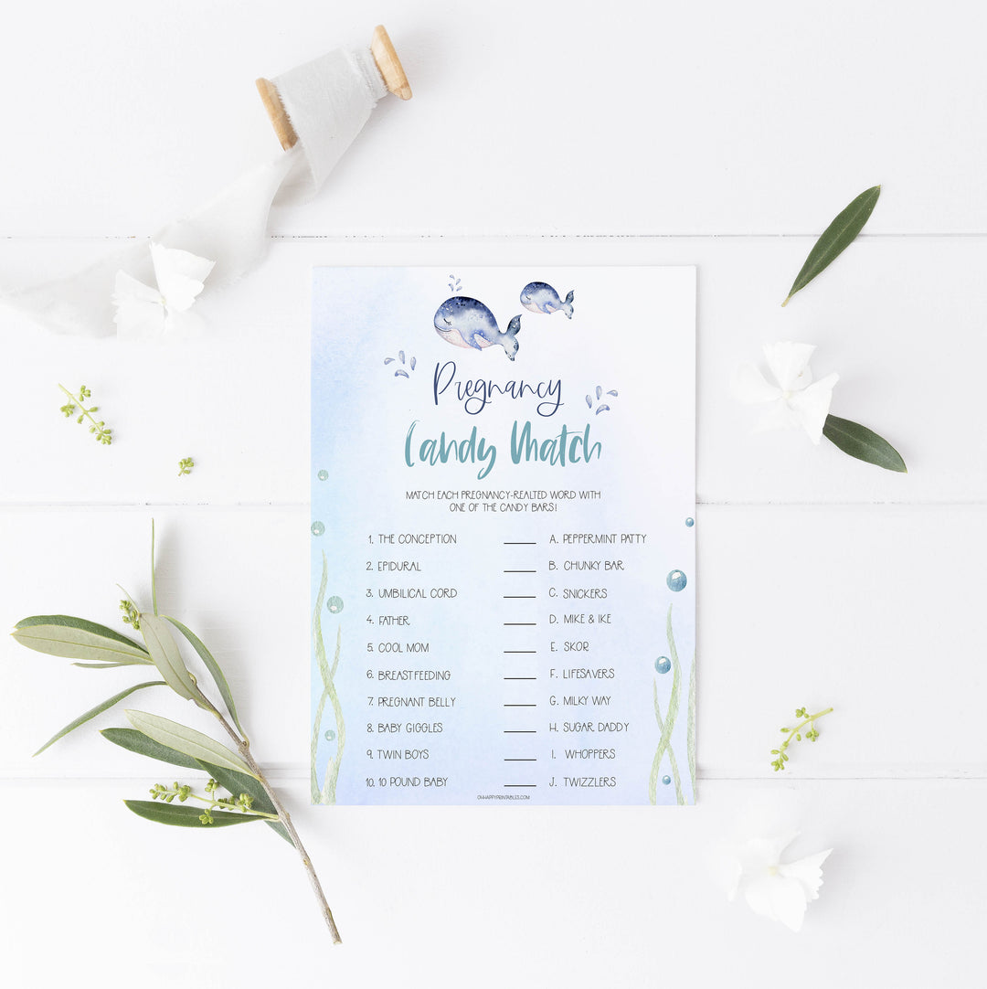 pregnancy candy match game, Printable baby shower games, whale baby games, baby shower games, fun baby shower ideas, top baby shower ideas, whale baby shower, baby shower games, fun whale baby shower ideas