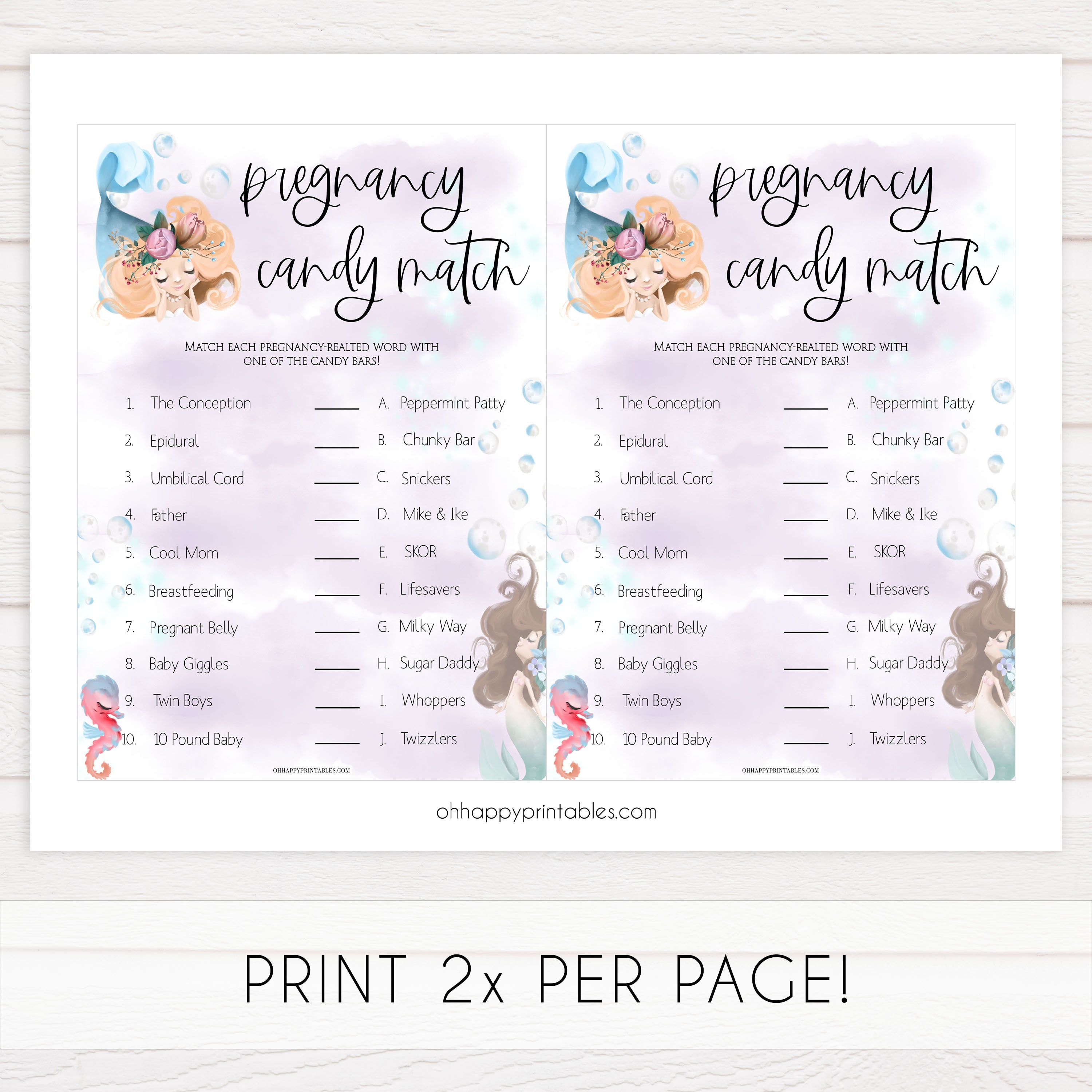 pregnancy candy match game, Printable baby shower games, little mermaid baby games, baby shower games, fun baby shower ideas, top baby shower ideas, little mermaid baby shower, baby shower games, pink hearts baby shower ideas