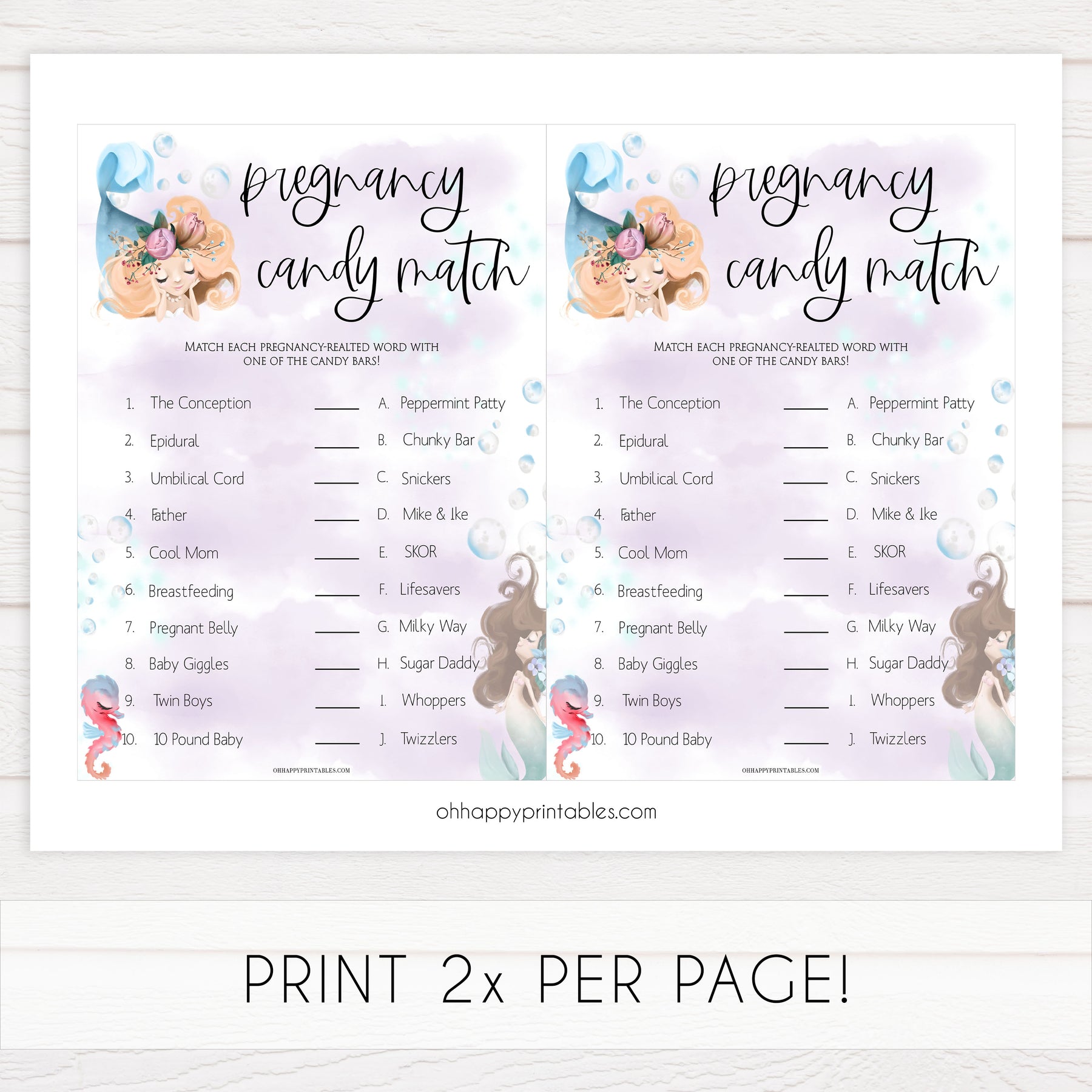 pregnancy candy match game, Printable baby shower games, little mermaid baby games, baby shower games, fun baby shower ideas, top baby shower ideas, little mermaid baby shower, baby shower games, pink hearts baby shower ideas