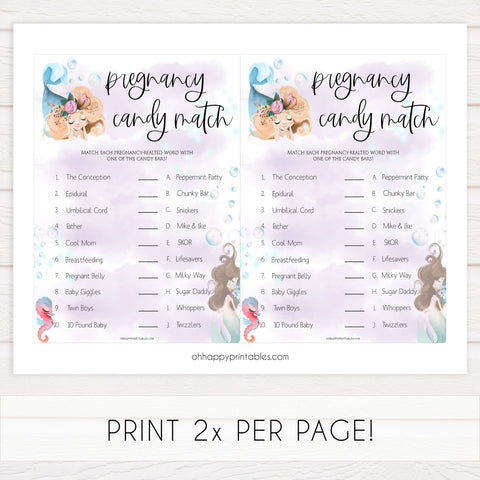 pregnancy candy match game, Printable baby shower games, little mermaid baby games, baby shower games, fun baby shower ideas, top baby shower ideas, little mermaid baby shower, baby shower games, pink hearts baby shower ideas