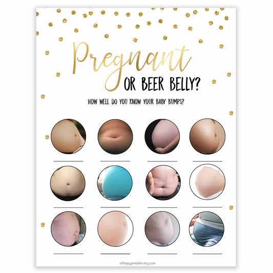 Boobs or Butts Baby Shower Game - Rose Gold Printable Baby Shower Games –  OhHappyPrintables