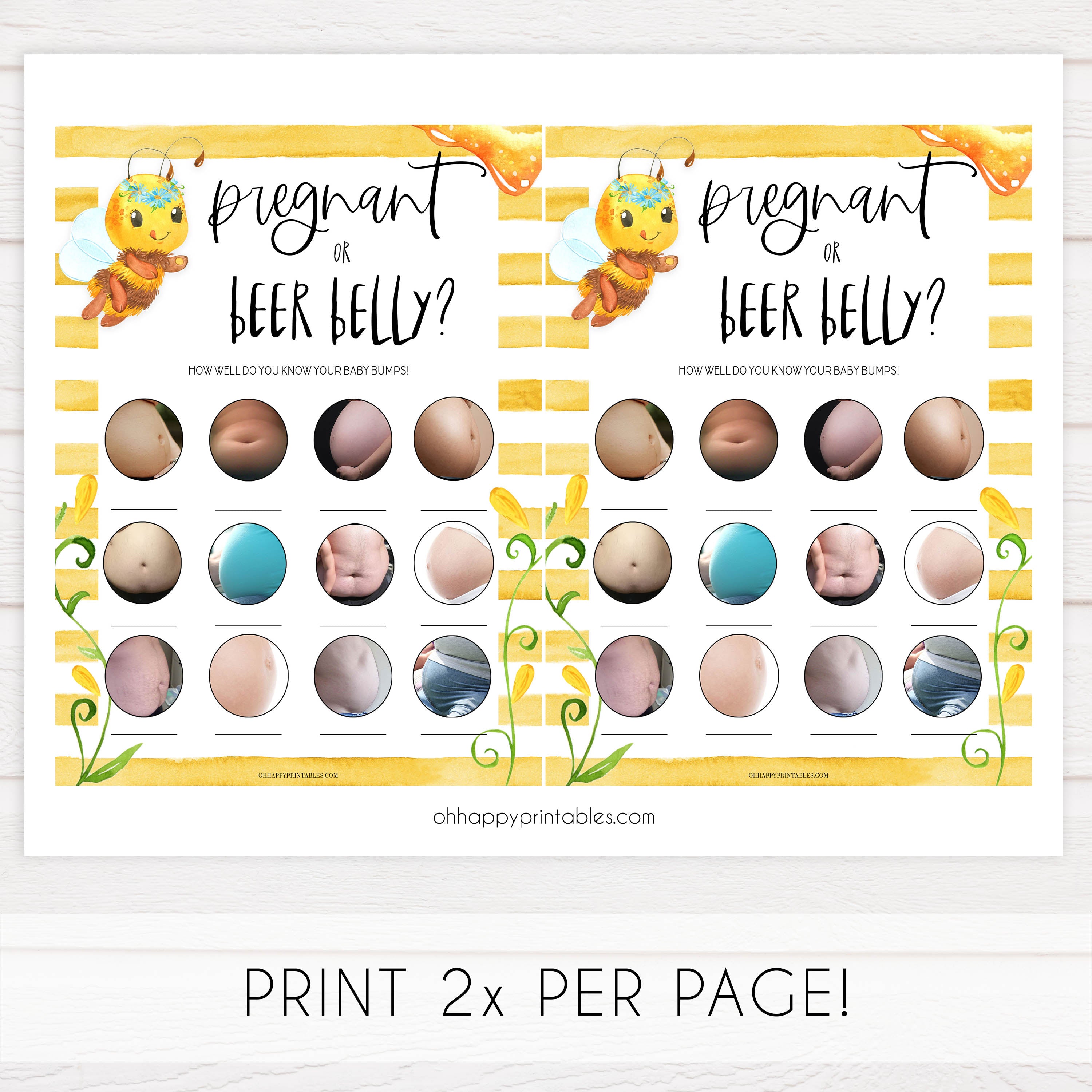 pregnant or beer belly game, Printable baby shower games, mommy bee fun baby games, baby shower games, fun baby shower ideas, top baby shower ideas, mommy to bee baby shower, friends baby shower ideas