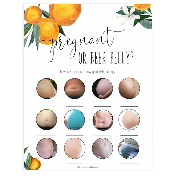 pregnant or beer belly baby game, Printable baby shower games, little cutie baby games, baby shower games, fun baby shower ideas, top baby shower ideas, little cutie baby shower, baby shower games, fun little cutie baby shower ideas, citrus baby shower games, citrus baby shower, orange baby shower