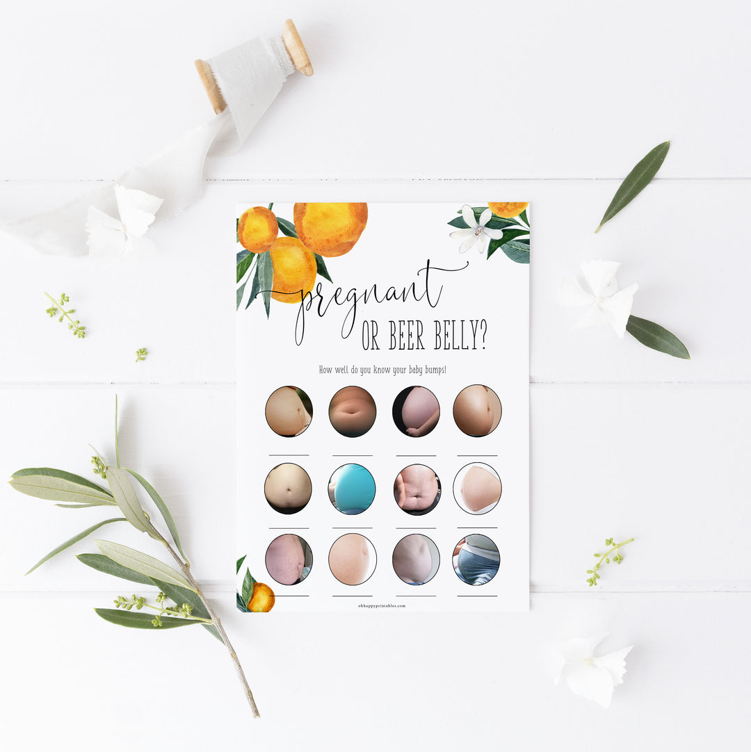 pregnant or beer belly baby game, Printable baby shower games, little cutie baby games, baby shower games, fun baby shower ideas, top baby shower ideas, little cutie baby shower, baby shower games, fun little cutie baby shower ideas, citrus baby shower games, citrus baby shower, orange baby shower