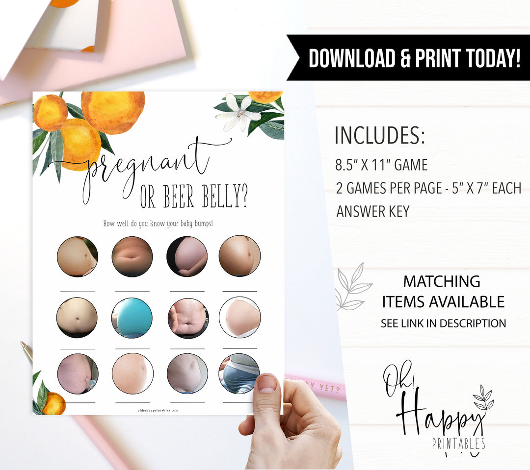 pregnant or beer belly baby game, Printable baby shower games, little cutie baby games, baby shower games, fun baby shower ideas, top baby shower ideas, little cutie baby shower, baby shower games, fun little cutie baby shower ideas, citrus baby shower games, citrus baby shower, orange baby shower