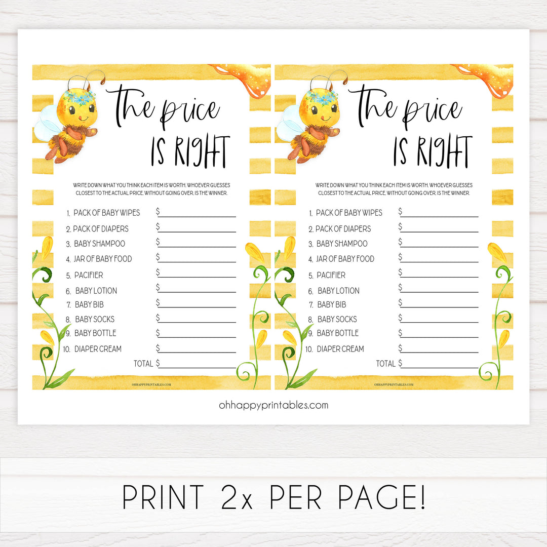 price is right game, baby price is right, Printable baby shower games, mommy bee fun baby games, baby shower games, fun baby shower ideas, top baby shower ideas, mommy to bee baby shower, friends baby shower ideas