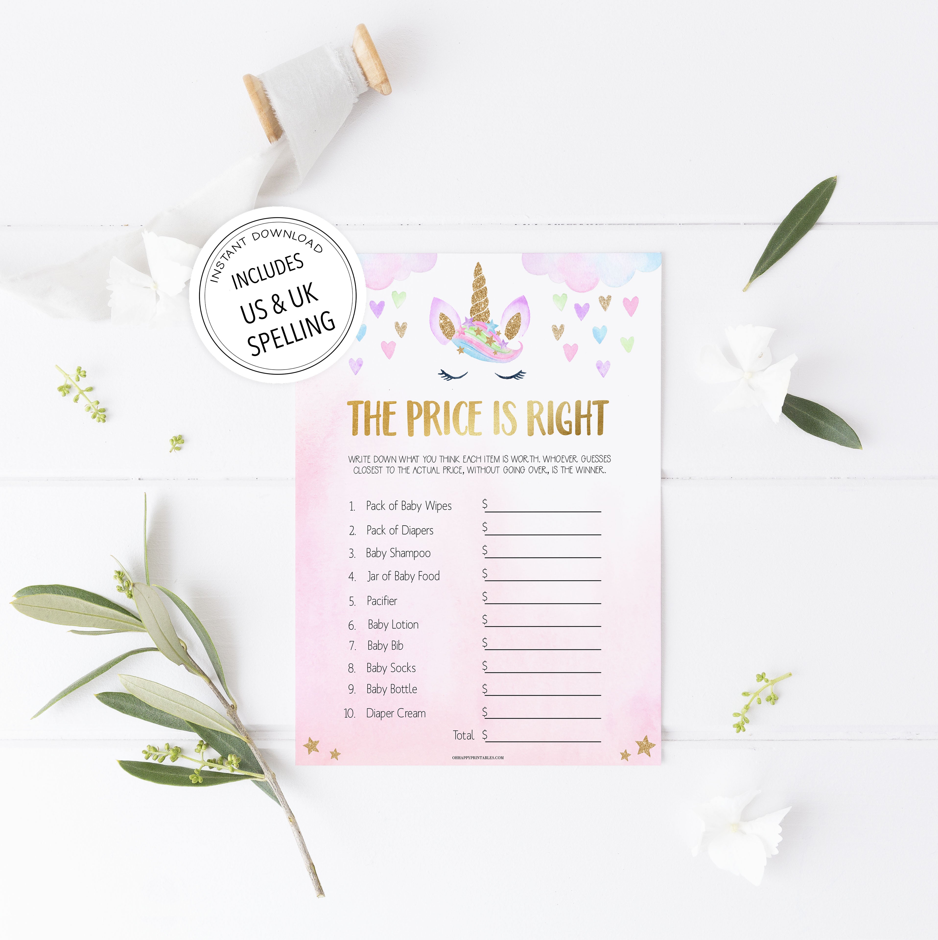 price is right baby game, Printable baby shower games, unicorn baby games, baby shower games, fun baby shower ideas, top baby shower ideas, unicorn baby shower, baby shower games, fun unicorn baby shower ideas