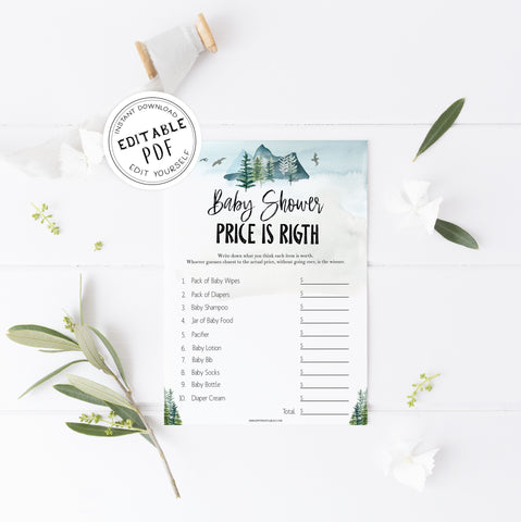 editable price is right baby shower game, Printable baby shower games, adventure awaits baby games, baby shower games, fun baby shower ideas, top baby shower ideas, adventure awaits baby shower, baby shower games, fun adventure baby shower ideas