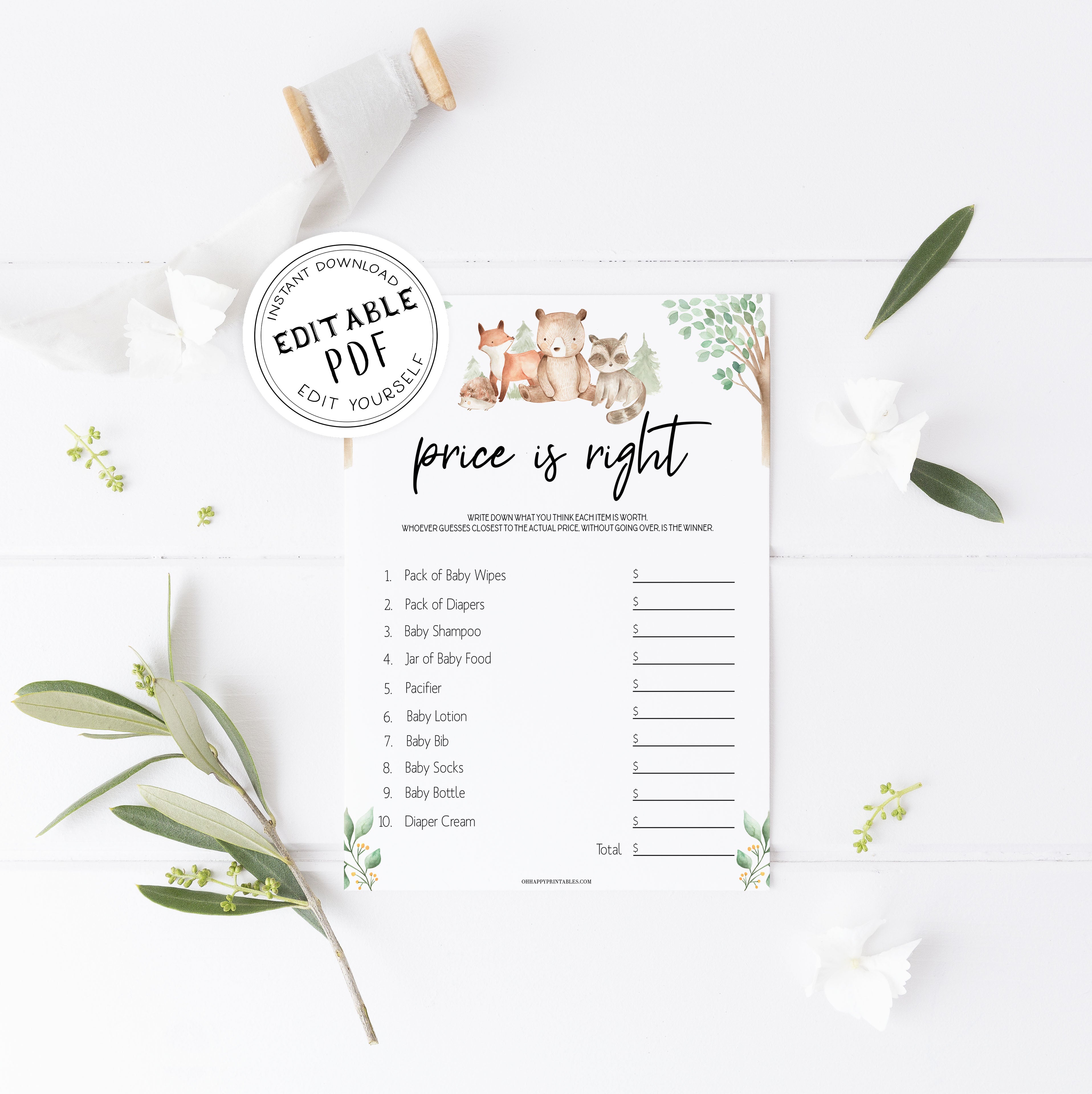price is right baby shower game, Printable baby shower games, woodland animals baby games, baby shower games, fun baby shower ideas, top baby shower ideas, woodland baby shower, baby shower games, fun woodland animals baby shower ideas
