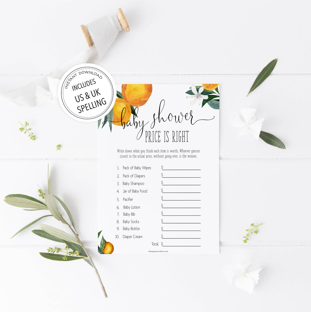 price is right baby shower game, Printable baby shower games, little cutie baby games, baby shower games, fun baby shower ideas, top baby shower ideas, little cutie baby shower, baby shower games, fun little cutie baby shower ideas, citrus baby shower games, citrus baby shower, orange baby shower