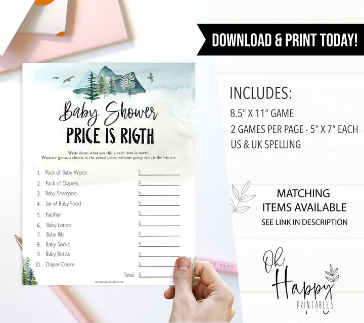 editable price is right baby shower game, Printable baby shower games, adventure awaits baby games, baby shower games, fun baby shower ideas, top baby shower ideas, adventure awaits baby shower, baby shower games, fun adventure baby shower ideas