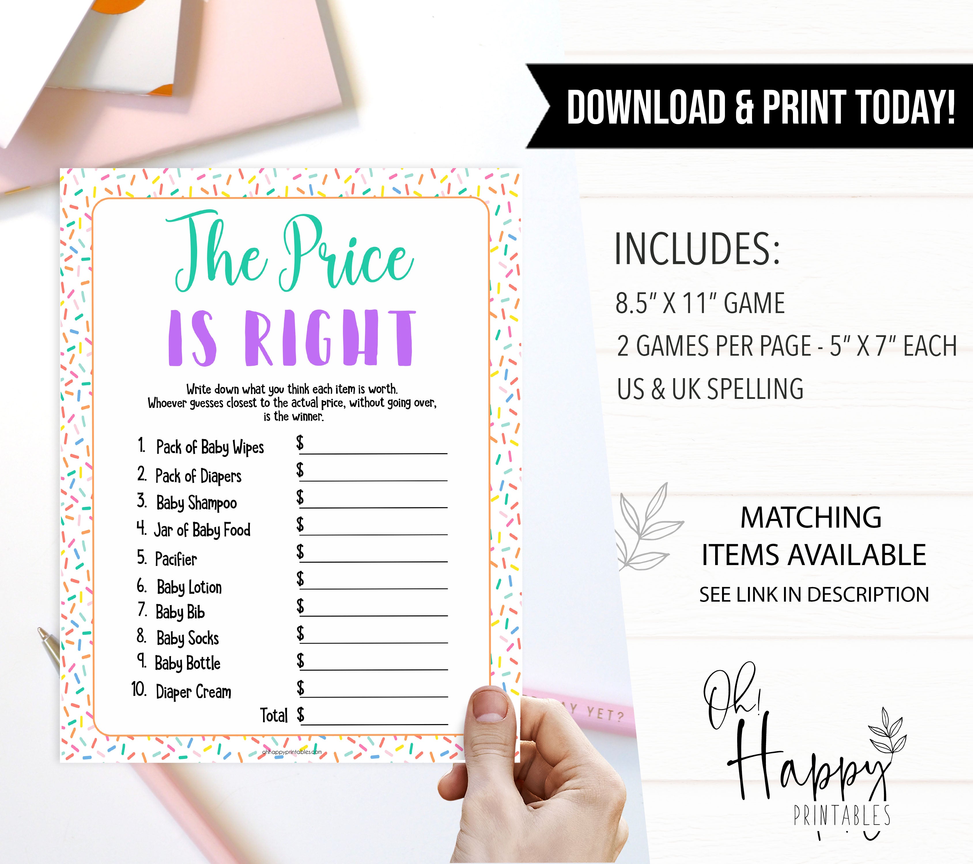 price is right baby game, baby price is right, Printable baby shower games, baby sprinkle fun baby games, baby shower games, fun baby shower ideas, top baby shower ideas, sprinkle shower baby shower, friends baby shower ideas