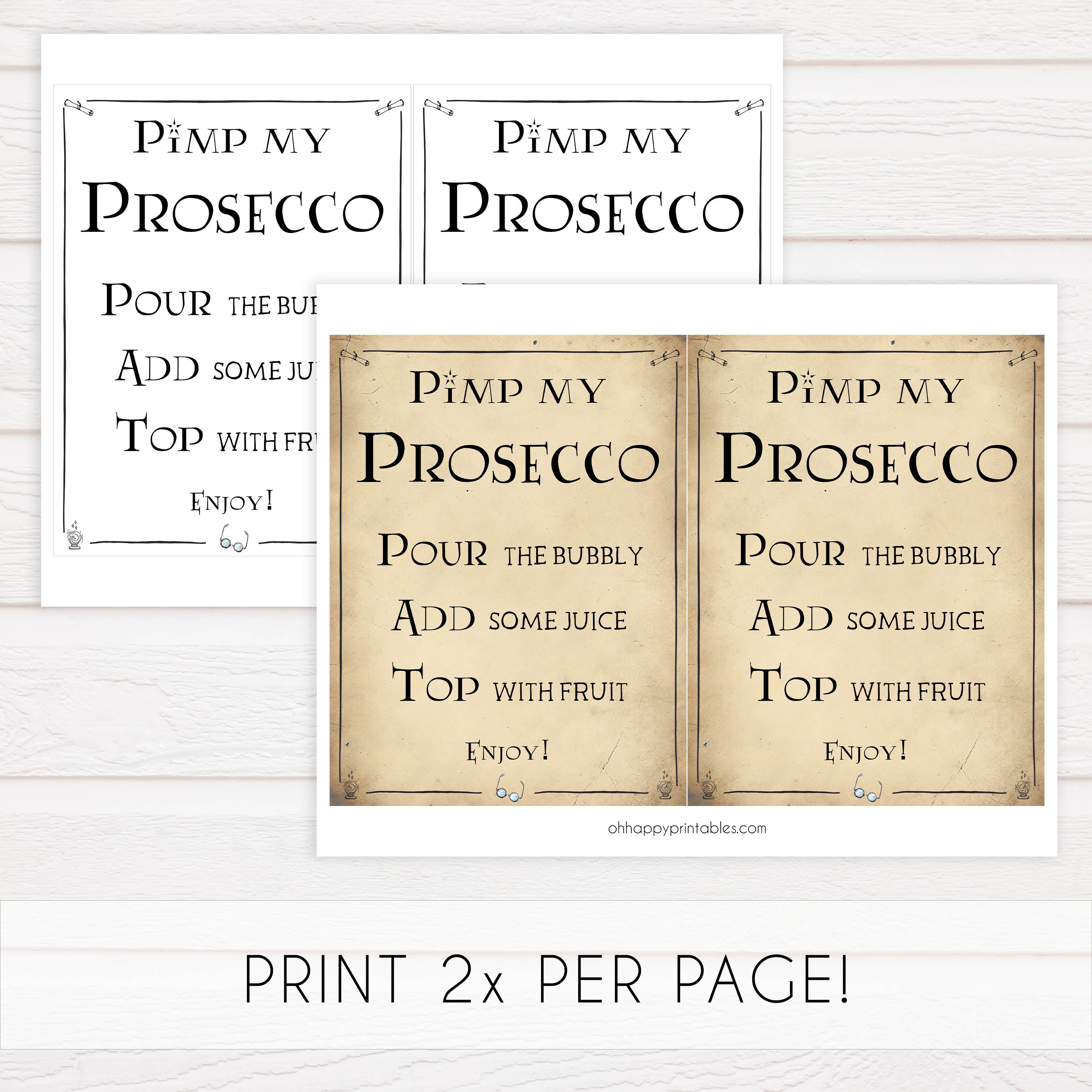 pimp my prosecco sign, Printable bridal shower signs, Harry Potter bridal shower decor, Harry Potter bridal shower decor ideas, fun bridal shower decor, bridal shower game ideas, Harry Potter bridal shower ideas