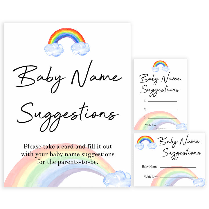 Rainbow baby games, rainbow baby name suggestions, rainbow printable baby games, instant download games, rainbow baby shower, printable baby games, fun baby games, popular baby games, top 10 baby games