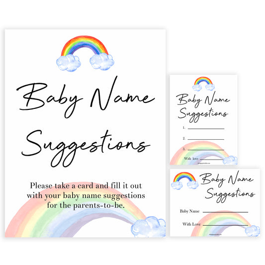 Rainbow baby games, rainbow baby name suggestions, rainbow printable baby games, instant download games, rainbow baby shower, printable baby games, fun baby games, popular baby games, top 10 baby games
