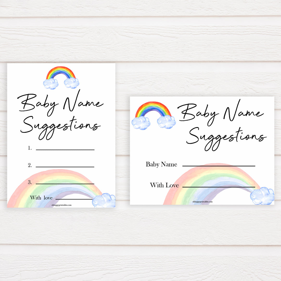 Rainbow baby games, rainbow baby name suggestions, rainbow printable baby games, instant download games, rainbow baby shower, printable baby games, fun baby games, popular baby games, top 10 baby games