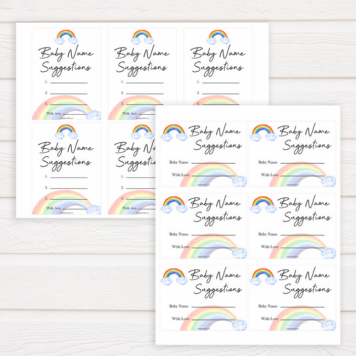 Rainbow baby games, rainbow baby name suggestions, rainbow printable baby games, instant download games, rainbow baby shower, printable baby games, fun baby games, popular baby games, top 10 baby games