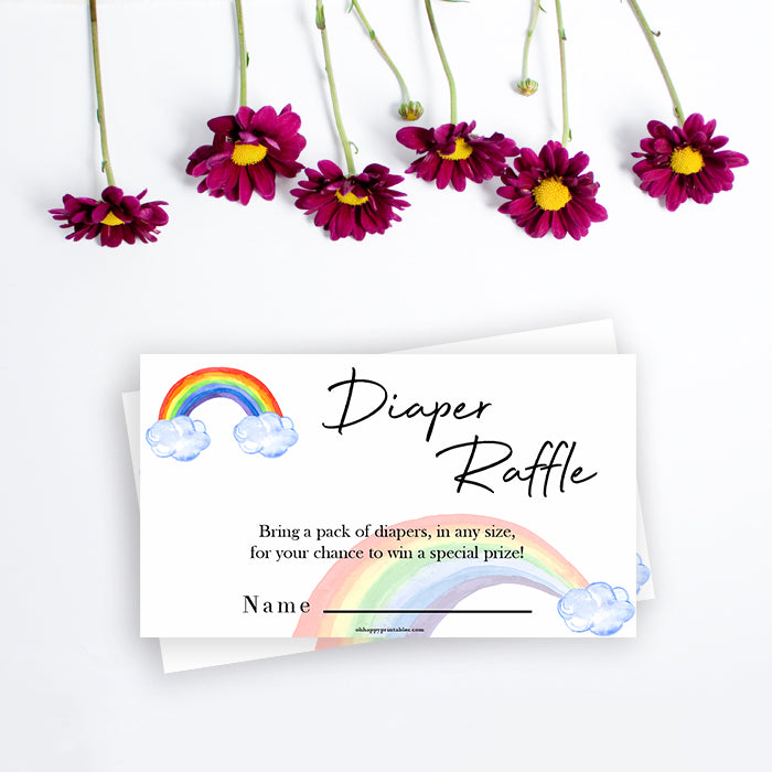 Rainbow baby games, rainbow diaper raffle, rainbow printable baby games, instant download games, rainbow baby shower, printable baby games, fun baby games, popular baby games, top 10 baby games