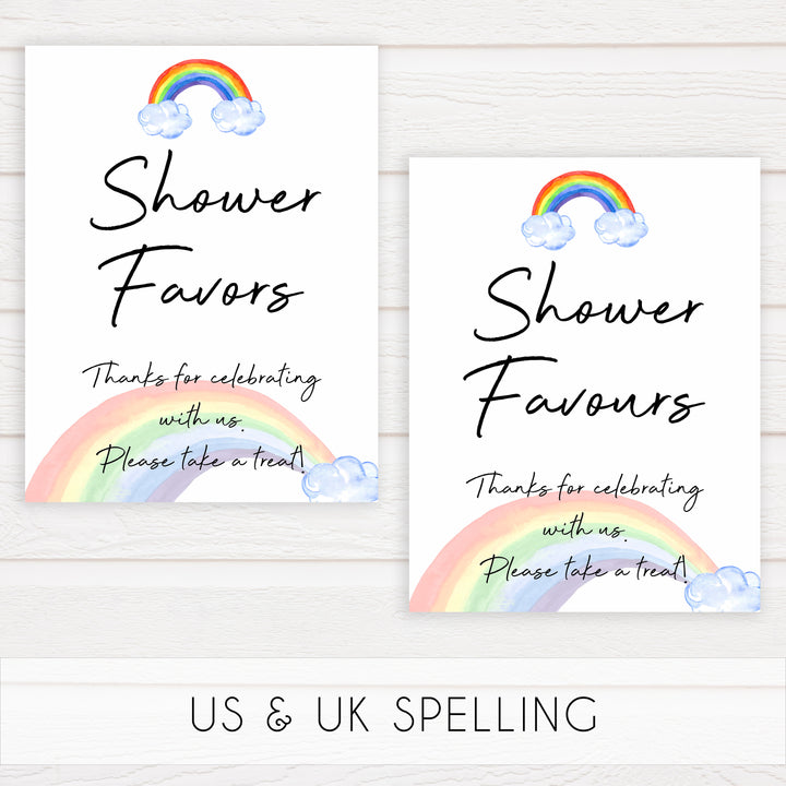 rainbow baby shower, shower favours, baby favors baby shower sign, printable baby signs, baby signs, top 10 baby ideas, popular baby ideas