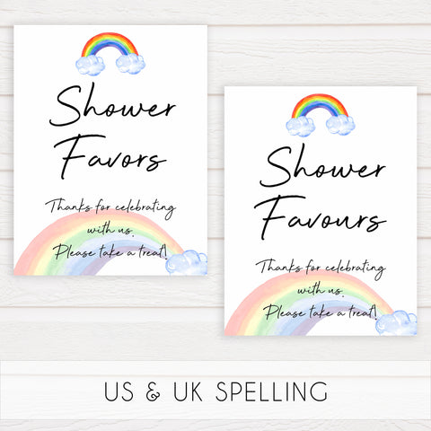 rainbow baby shower, shower favours, baby favors baby shower sign, printable baby signs, baby signs, top 10 baby ideas, popular baby ideas