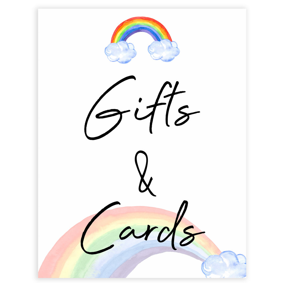 rainbow baby shower, gifts and cards baby shower sign, printable baby signs, baby signs, top 10 baby ideas, popular baby ideas