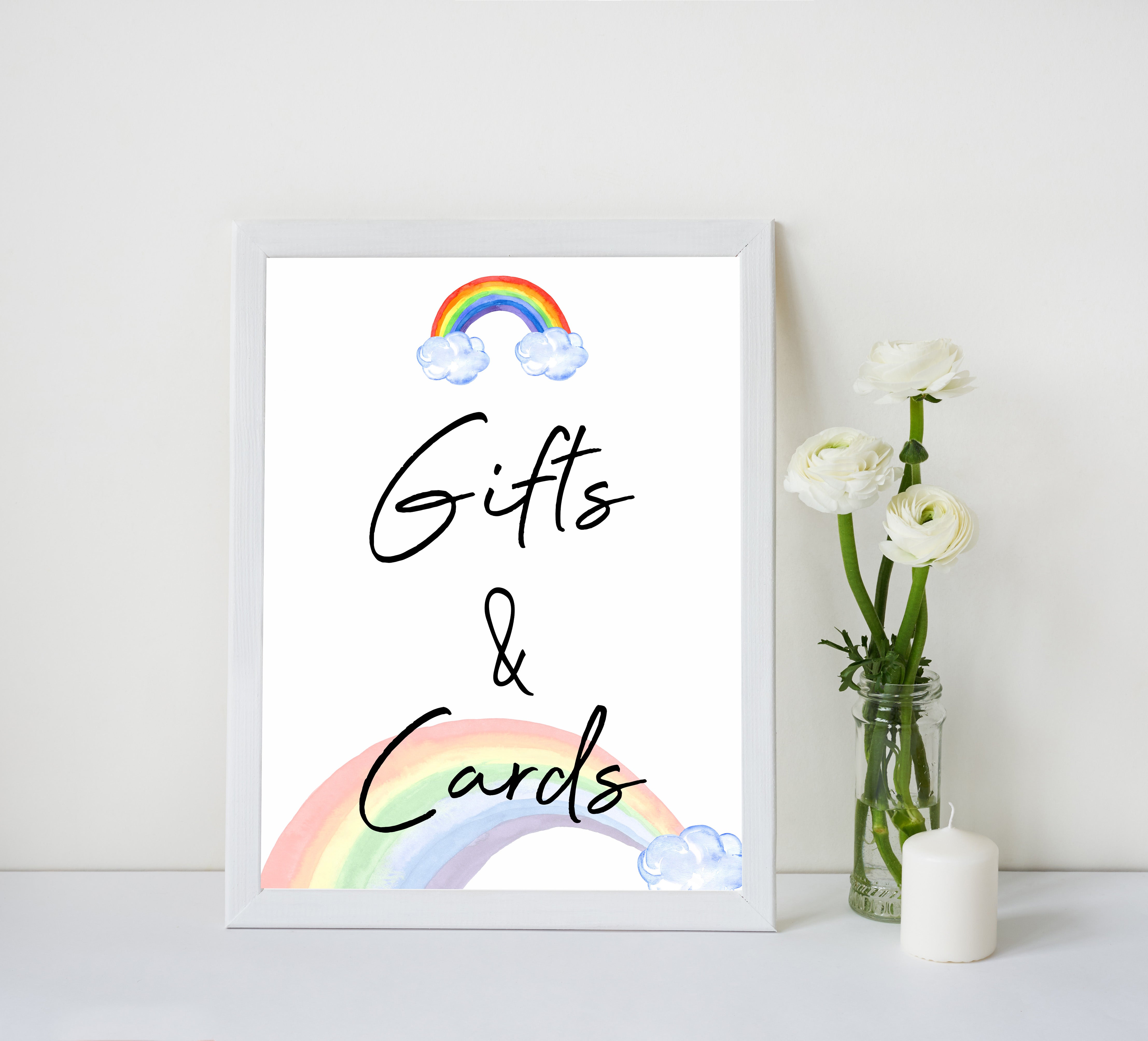 rainbow baby shower, gifts and cards baby shower sign, printable baby signs, baby signs, top 10 baby ideas, popular baby ideas