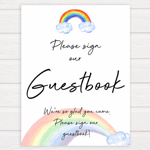 rainbow baby shower signs, rainbow baby decor, food baby signs, sweets baby signs, top 10 baby games, printable baby signs, popular baby shower ideas