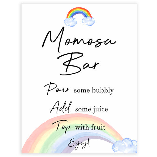 rainbow baby shower, momosa baby shower sign, printable baby signs, baby signs, top 10 baby ideas, popular baby ideas