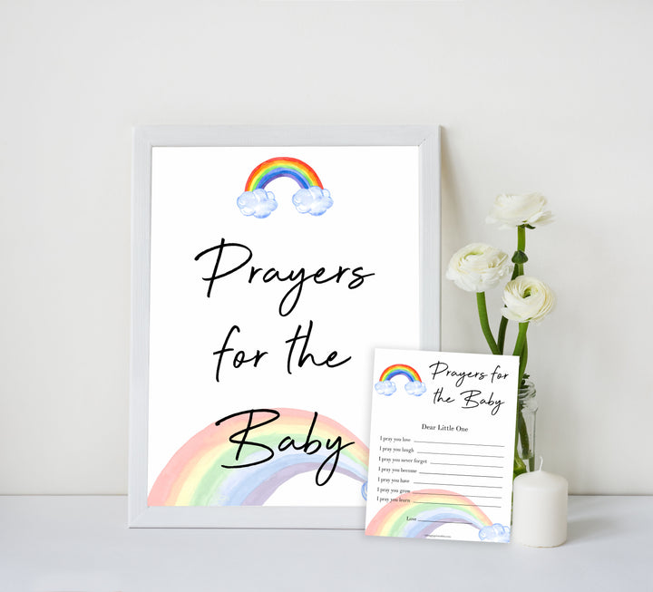 Rainbow baby games, rainbow prayers for the baby, rainbow printable baby games, instant download games, rainbow baby shower, printable baby games, fun baby games, popular baby games, top 10 baby games