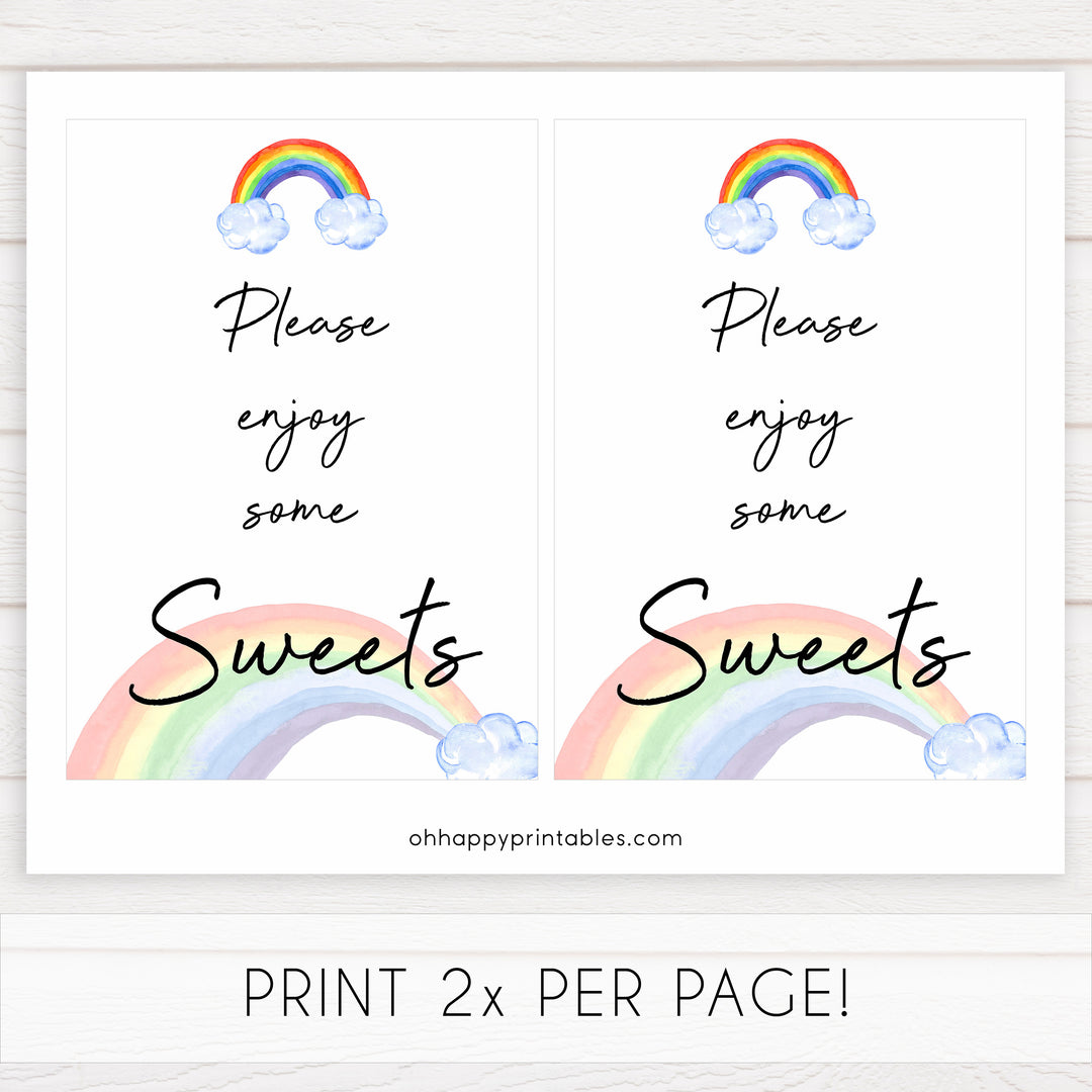rainbow baby shower, drinks baby shower sign, printable baby signs, baby signs, top 10 baby ideas, popular baby ideas