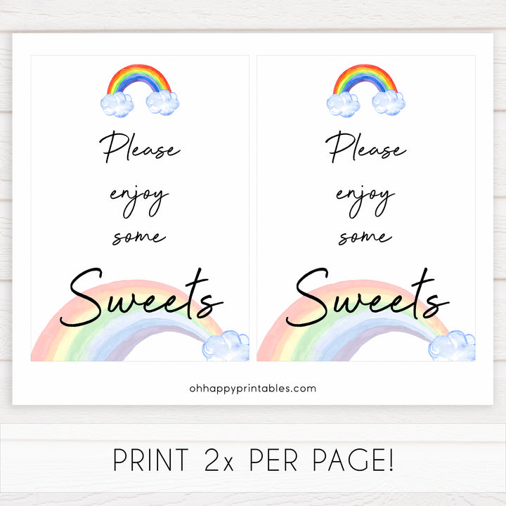 rainbow baby shower, drinks baby shower sign, printable baby signs, baby signs, top 10 baby ideas, popular baby ideas