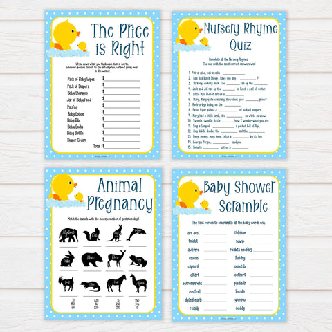10 Rubber Ducky Baby Shower Games Bundle - Printable Baby Shower Games ... 10 Rubber Ducky Baby Shower Games Bundle - Printable Baby Shower Games ...