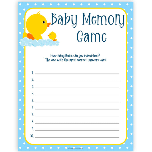 rubber ducky baby games, baby memory baby game, printable baby games, baby shower games, rubber ducky baby theme, fun baby games, popular baby games