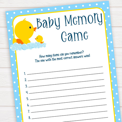rubber ducky baby games, baby memory baby game, printable baby games, baby shower games, rubber ducky baby theme, fun baby games, popular baby games