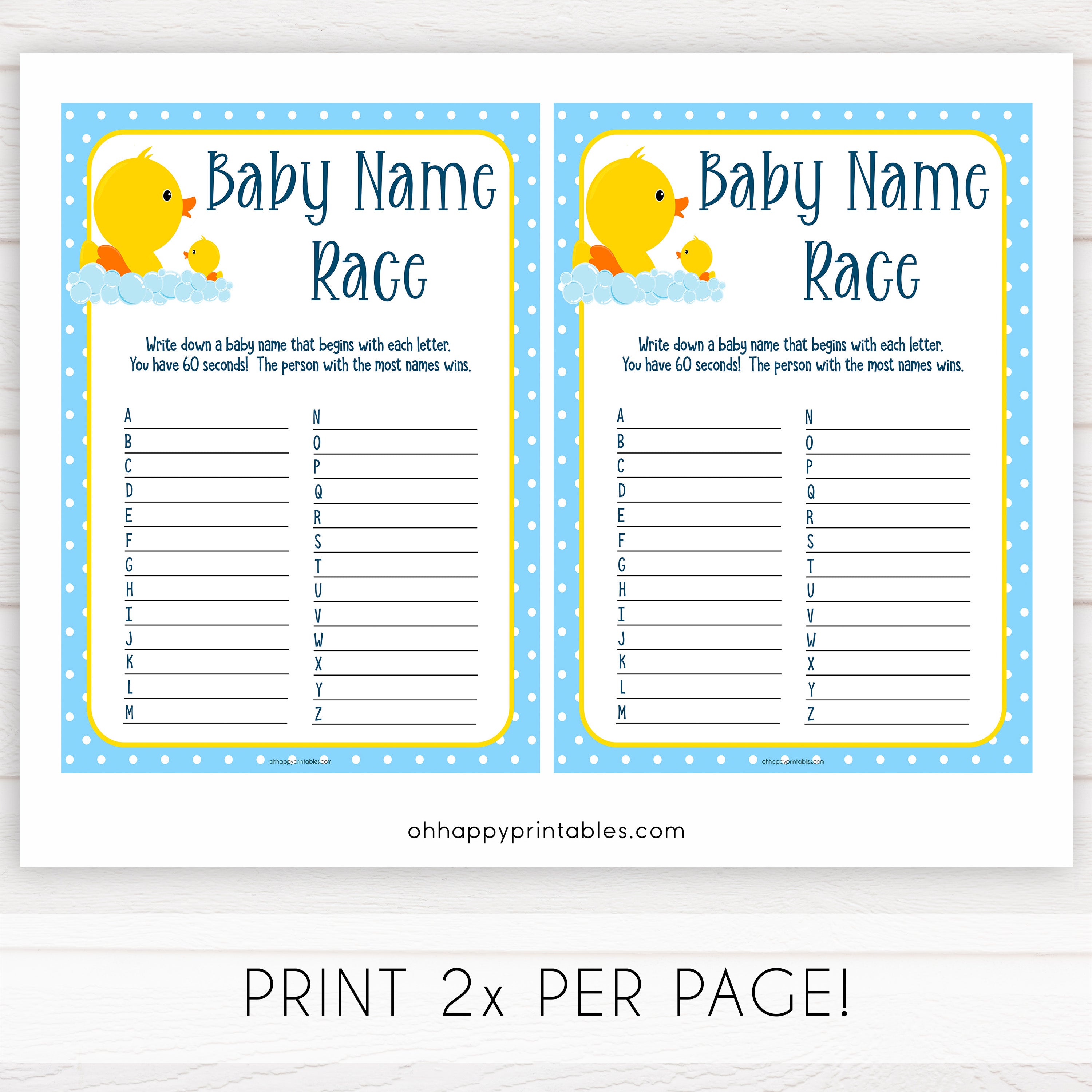 rubber ducky baby games, baby name race baby game, printable baby games, baby shower games, rubber ducky baby theme, fun baby games, popular baby games