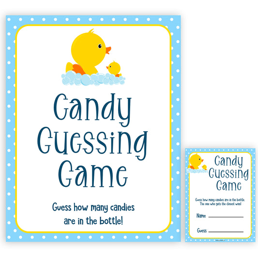 rubber ducky baby games, candy guessing game baby game, printable baby games, baby shower games, rubber ducky baby theme, fun baby games, popular baby games