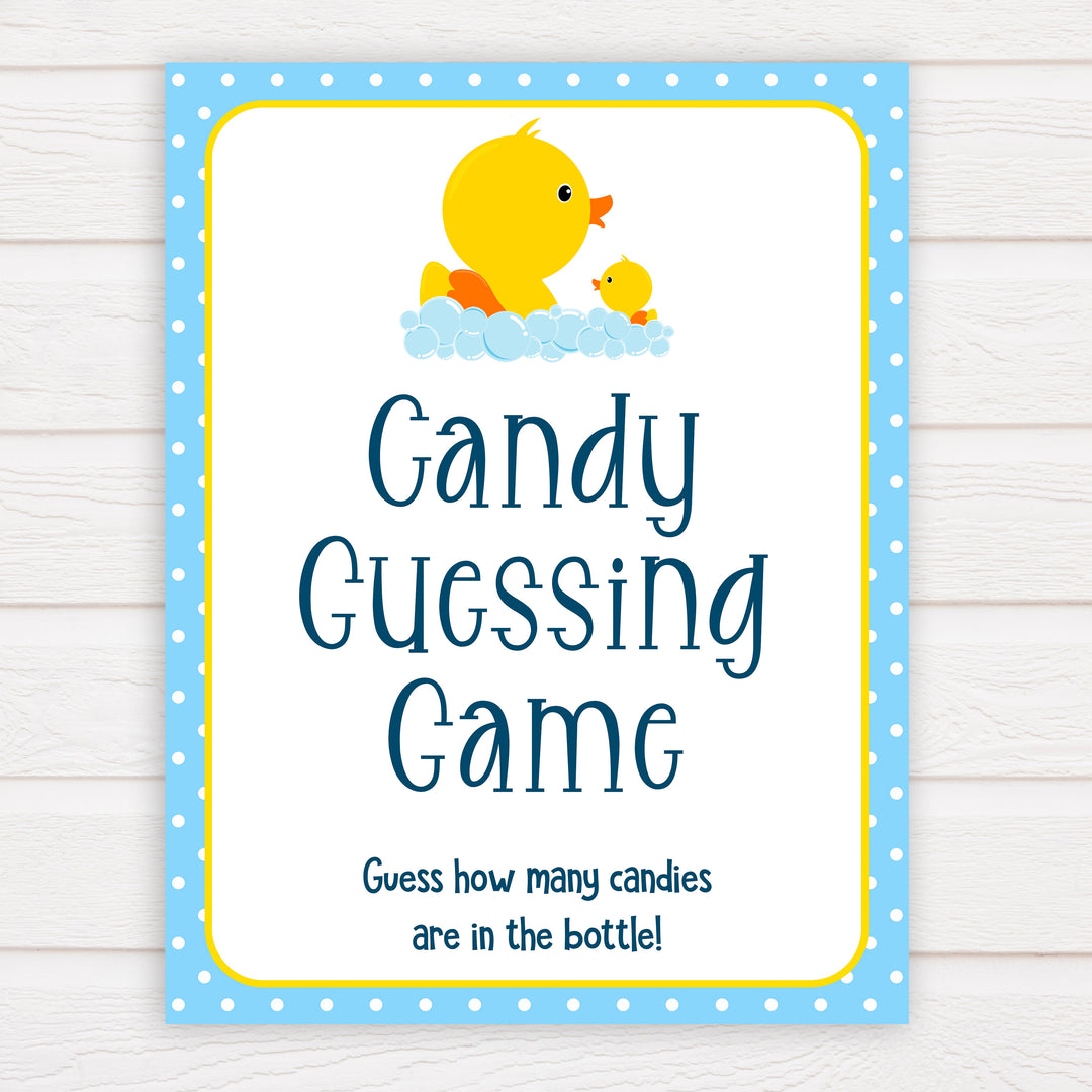 rubber ducky baby games, candy guessing game baby game, printable baby games, baby shower games, rubber ducky baby theme, fun baby games, popular baby games