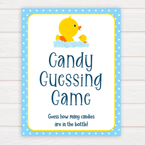 rubber ducky baby games, candy guessing game baby game, printable baby games, baby shower games, rubber ducky baby theme, fun baby games, popular baby games