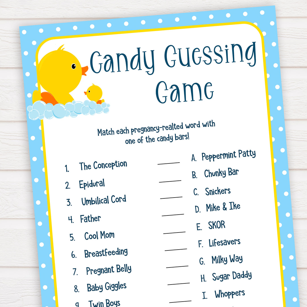 rubber ducky baby games, pregnancy candy match baby game, printable baby games, baby shower games, rubber ducky baby theme, fun baby games, popular baby games