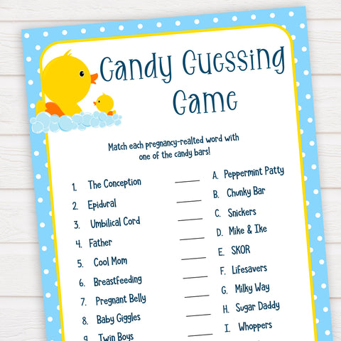 rubber ducky baby games, pregnancy candy match baby game, printable baby games, baby shower games, rubber ducky baby theme, fun baby games, popular baby games