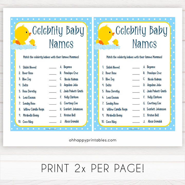 rubber ducky baby games, celebrity baby names baby game, printable baby games, baby shower games, rubber ducky baby theme, fun baby games, popular baby games