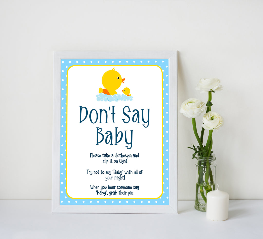 rubber ducky baby games, dont say baby, don't say baby baby game, printable baby games, baby shower games, rubber ducky baby theme, fun baby games, popular baby games
