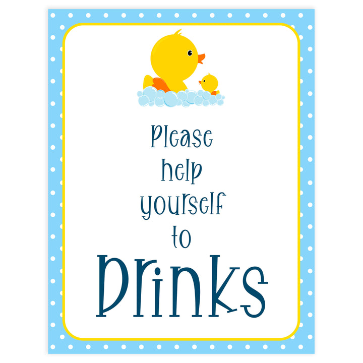rubber ducky baby signs, drinks baby signs, printable baby signs, baby decor, fun baby decor, rubber ducky