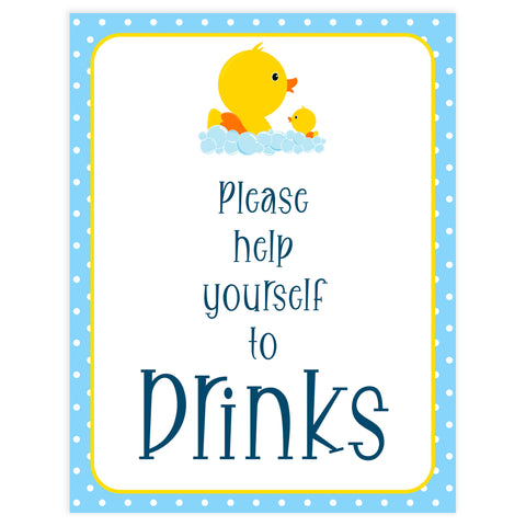 rubber ducky baby signs, drinks baby signs, printable baby signs, baby decor, fun baby decor, rubber ducky