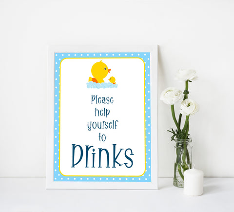 rubber ducky baby shower signs, baby shower signs, printable baby signs, baby decor, food signs, sweet signs, gift and cards signs