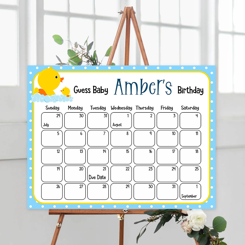 guess the baby birthday game, printable baby birthday game, printable baby games, rubber ducky baby games, baby rubber ducky baby shower
